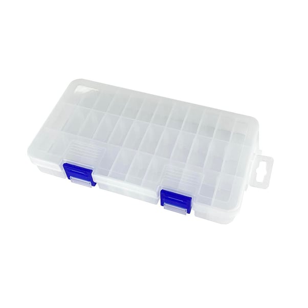 Dikdörtgen Plastik Boncuk ve Hobi Kutusu 32 Ayarlanabilir Bölmeli Organizer Düzenleyici  