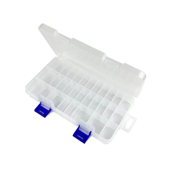 Dikdörtgen Plastik Boncuk ve Hobi Kutusu 32 Ayarlanabilir Bölmeli Organizer Düzenleyici  