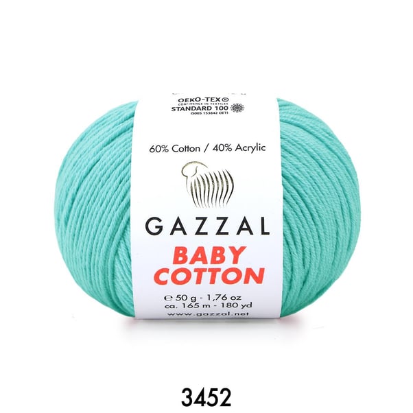Gazzal Baby Cotton Turkuaz Bebek Yünü-3452