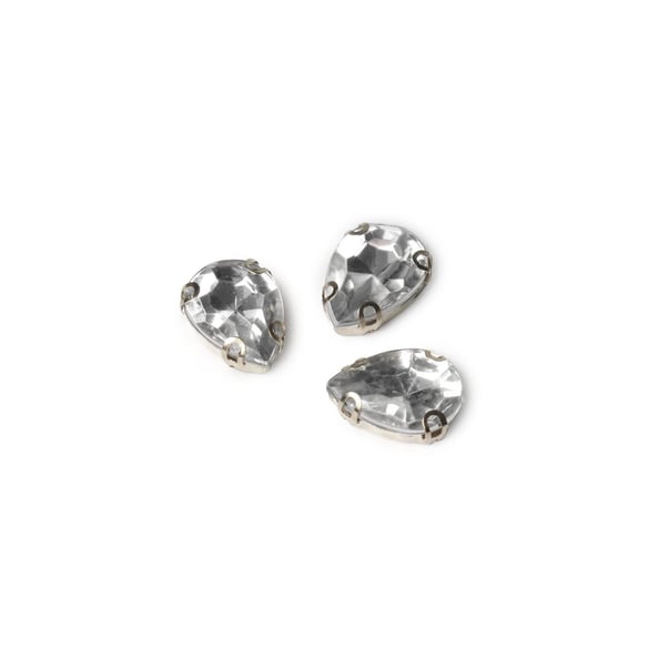 Gümüş Rengi Damla Dikme Taş 16 mm 10 gr