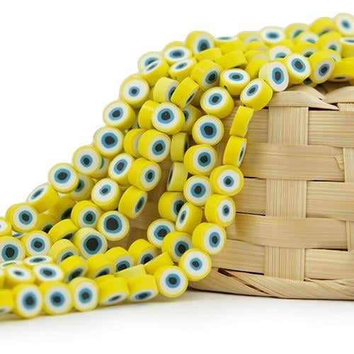 Karışık Renkli Figürlü Fimo Boncuk Dizisi 10 mm Model-33