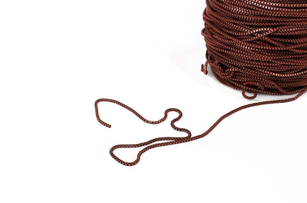 Köşeli  Metal Zincir 1 mm Bakır 1 Metre Model-01
