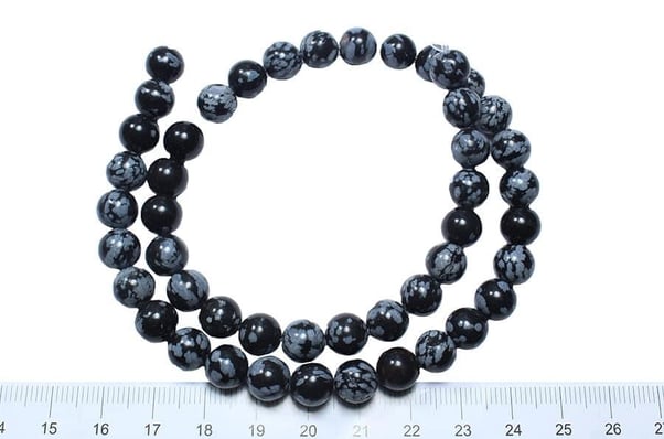 Obsidyen Taşı Doğal Taş Dizisi 8 mm