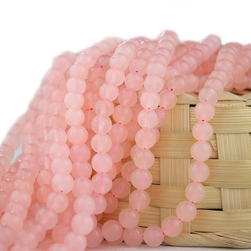 Pembe Kuvars Taşı Doğal Taş Dizisi 8 mm
