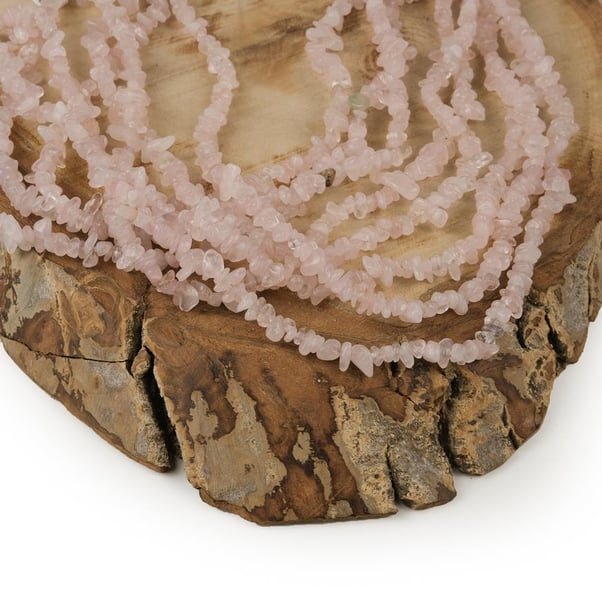 Pembe Kuvars Taşı Kırık Doğal Taş Dizisi