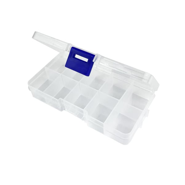 Plastik Hobi ve Boncuk Kutusu Organizer Düzenleyici - 10 Bölmeli (12.5 x 6.5 cm)