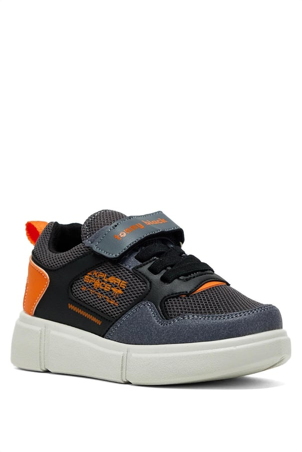 Rahat Kalıp Cırtlı Çocuk Unisex Füme Portakal Spor Ayakkabı TBKMN3009