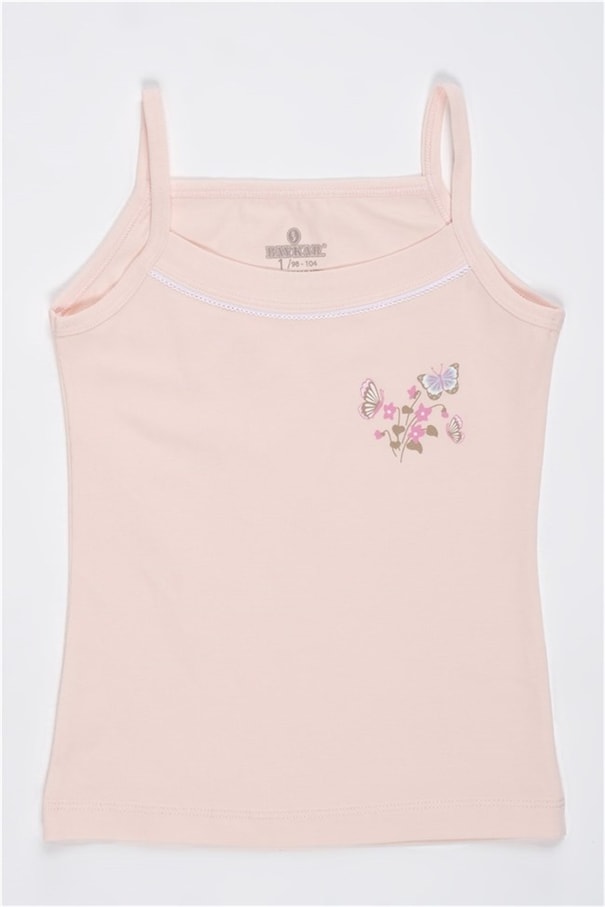 Baykar Kız Çocuk Çiçekli Atlet 3'lü Set 4964 Pembe