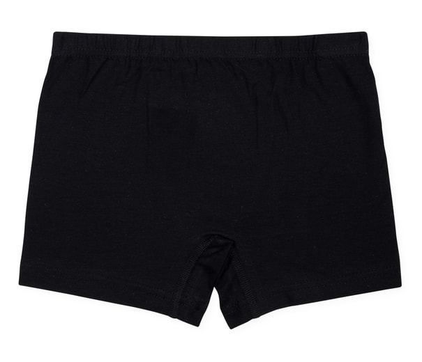 Erkek Çocuk Pamuklu Havlu Bel Düz Klasik Boxer 2'li Paket 3190 Siyah