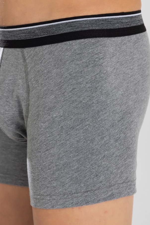 Erkek Compact Pamuklu Düz Boxer 1428 Gri