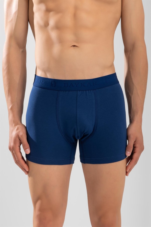 Erkek Compact Pamuklu Düz Boxer Lacivert