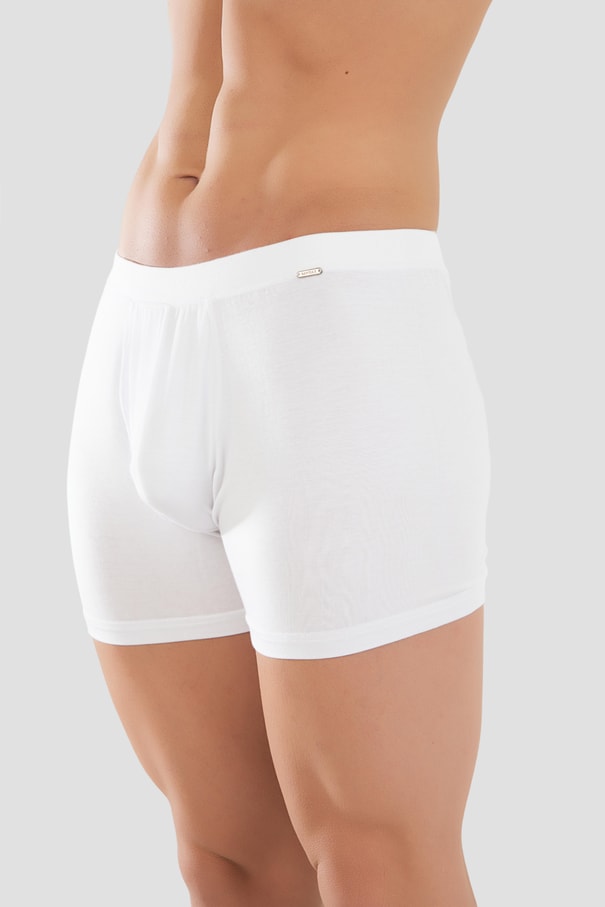 Erkek Mikro Modal Elestan Basic Boxer 1402 Beyaz