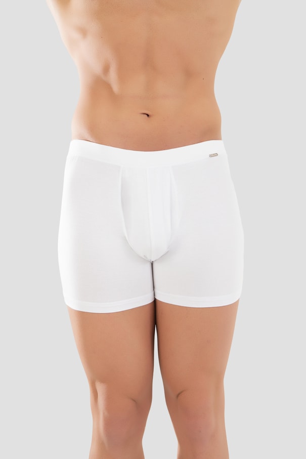 Erkek Mikro Modal Elestan Basic Boxer 1402 Beyaz