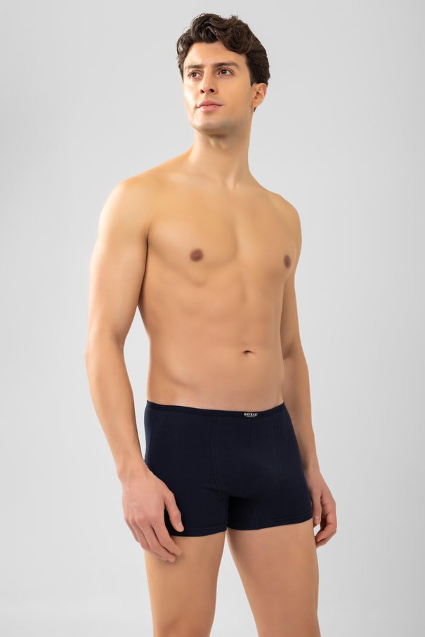 Erkek Modal Likralı Düz Boxer 1113 Lacivert