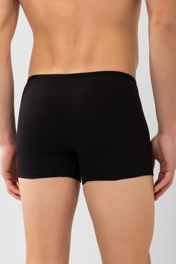Erkek Modal Likralı Düz Boxer 1113 Siyah