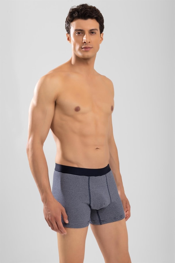 Erkek Pamuklu Compact Likralı  Boxer1242 Lacivert