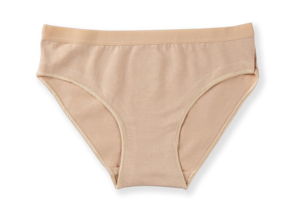 Genç Kız Çocuk Pamuklu Likralı Bikini Kesim Düz Basic Külot 6'lı Paket 5005 Ten Rengi
