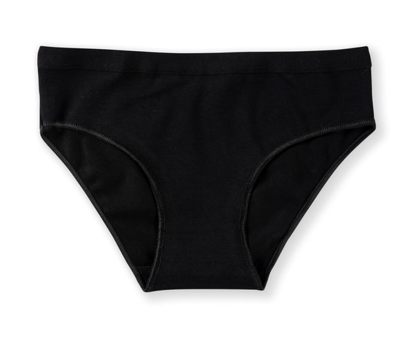 Genç Kız Çocuk Pamuklu Likralı Bikini Kesim Düz Basic Külot 6'lı Paket 5005 Siyah