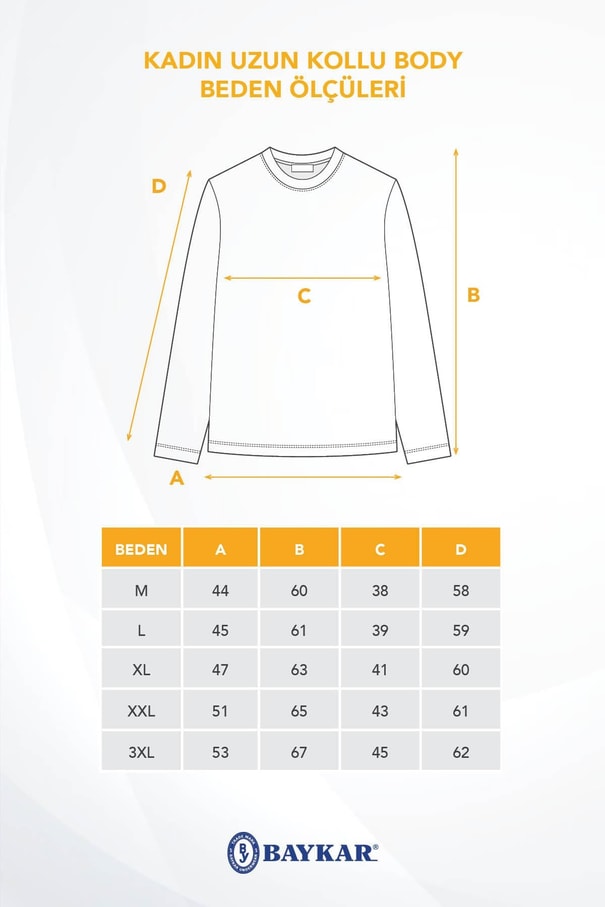 Kadın Pamuklu Bisiklet Yaka Uzun Kollu Penye Basic Body Ten Rengi
