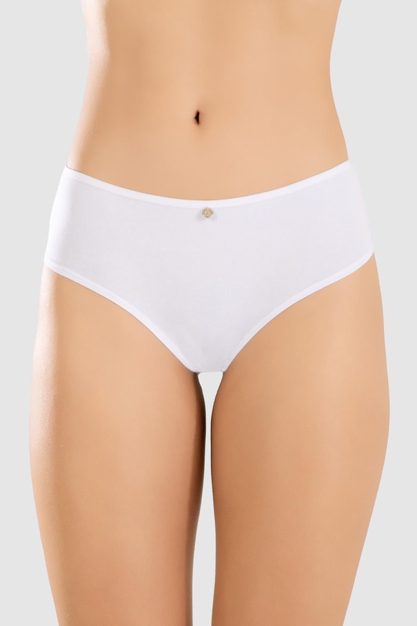 Kadın Pamuklu Likralı Arkası Dantelli Slip Külot 32lü Paket 8432 Beyaz