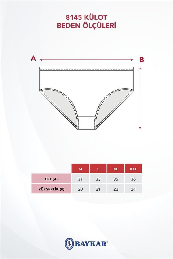 Kadın Pamuklu Renkli Bikini Kesim Külot 3'lü Paket 8424 Renkli