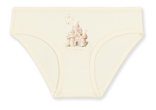 Kız Çocuk Pamuklu Renkli Baskılı Bikini Külot 3'lü Paket 5738 Renkli