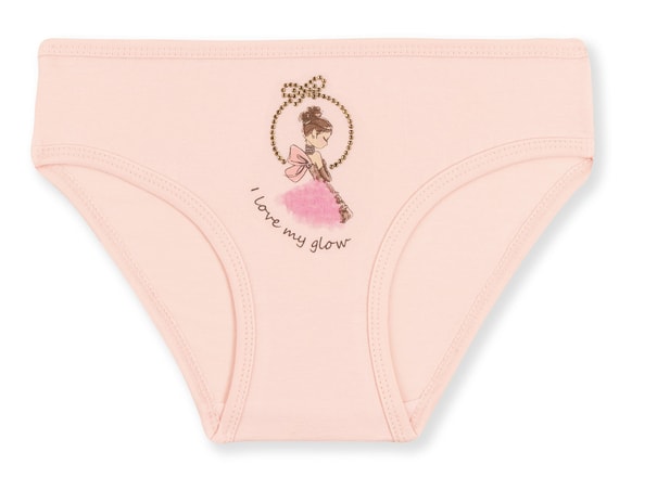 Kız Çocuk Pamuklu Renkli Baskılı Bikini Külot 3'lü Paket 5728 Renkli