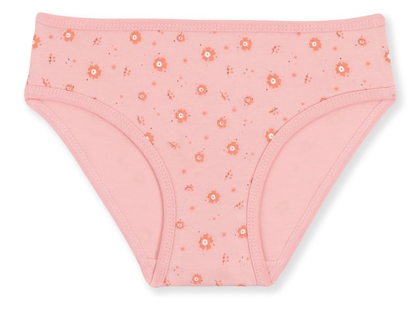Kız Çocuk Pamuklu Renkli Baskılı Bikini Külot 3'lü Paket 5704 Renkli