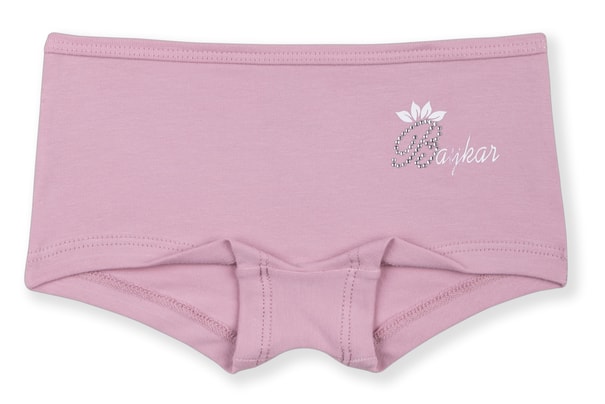 Kız Çocuk Pamuklu Renkli Baskılı Likralı Boxer 3'lü Paket 5390 Renkli