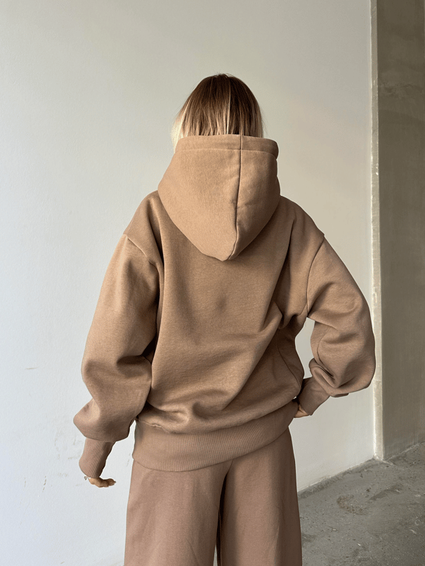 Kanguru İpli Sweat Vizon - Vizon