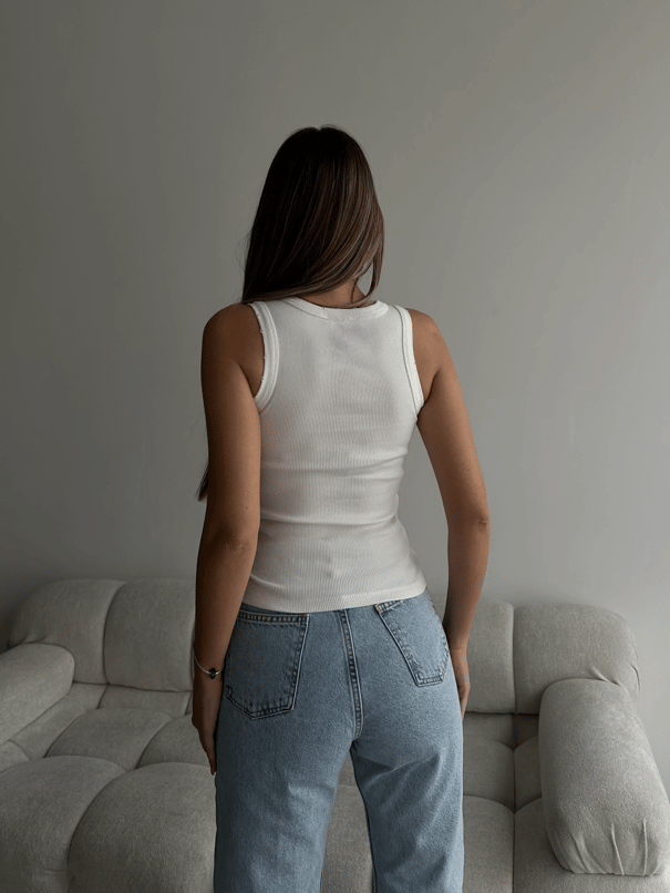 Liza Basic Crop Beyaz - Beyaz