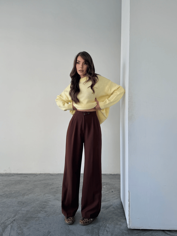 Kore Model Pantolon  - Acı kahve