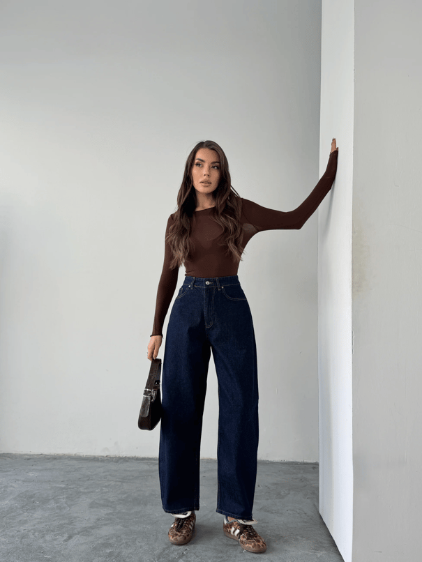 Baggy Jean  - Lacivert