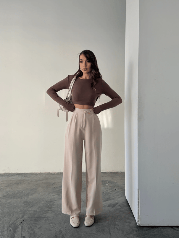 Kore Model Pantolon  - Bej