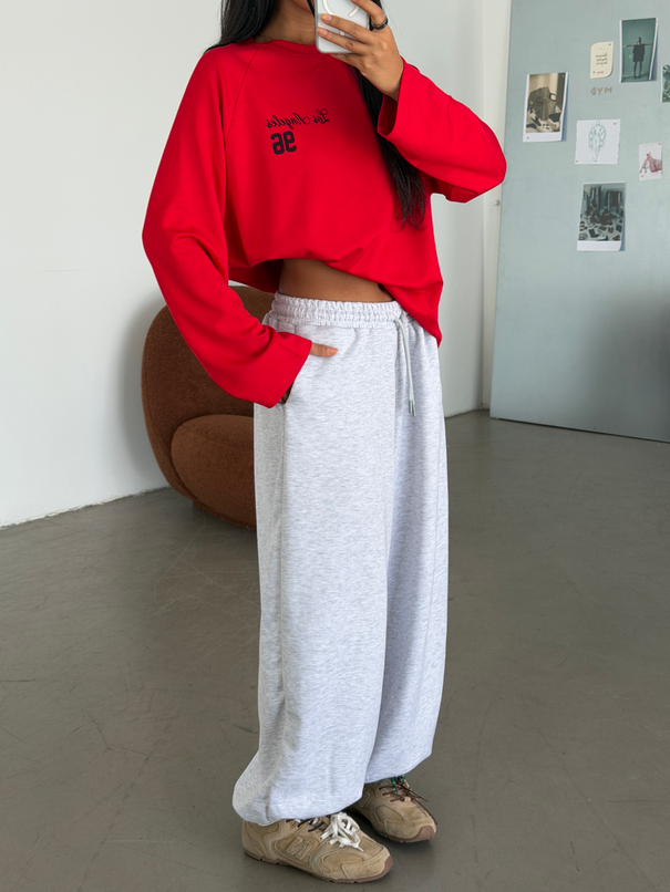 Oversize Jogger Eşofman - Gri