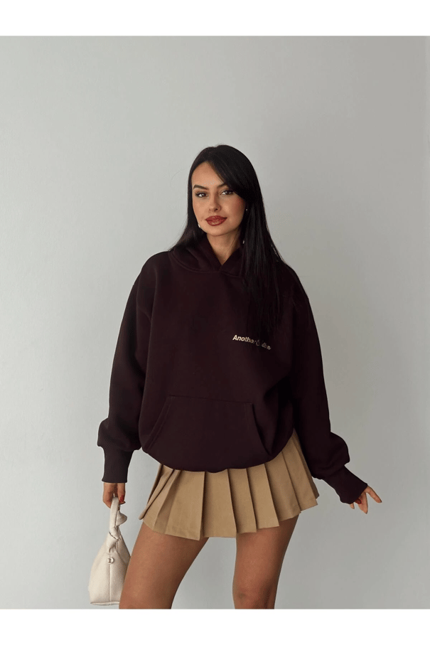Another Kapüşonlu Sweatshirt Acı kahve - Acı Kahve