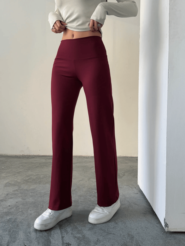 Orıgınal Tayt Pantolon  - Bordo