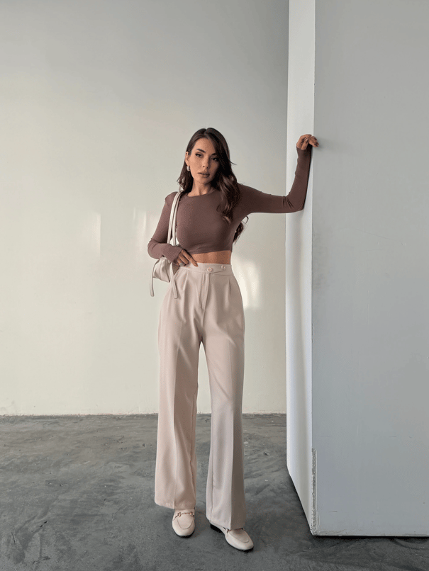 Kore Model Pantolon  - Bej