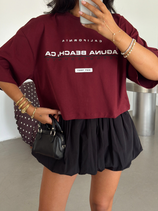 Laguna Beach Crop Basic - Bordo