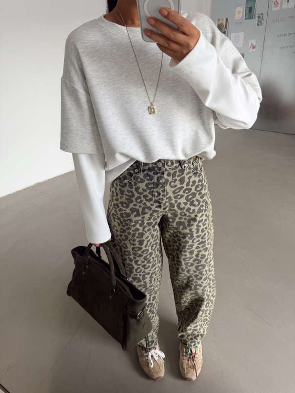 Modal Birleşik Sweat - Gri