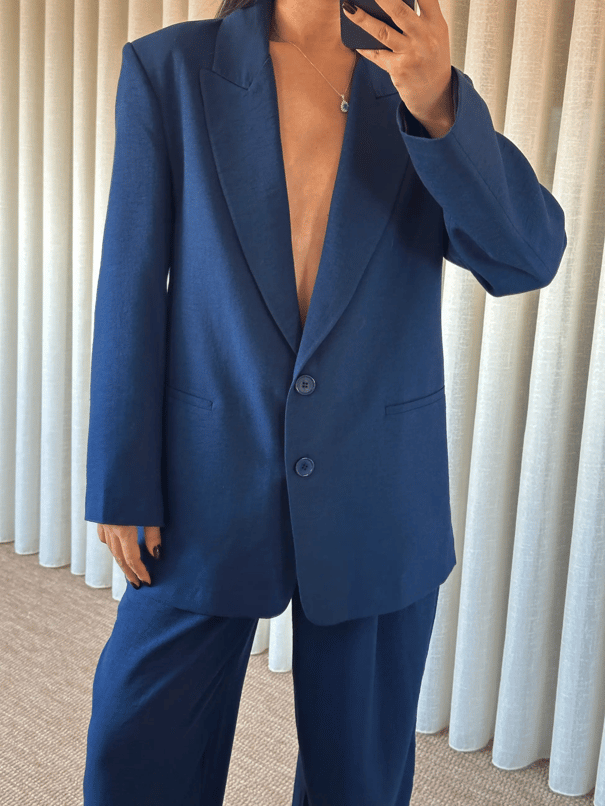 Lily Keten Blazer - Lacivert