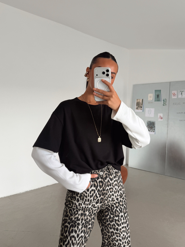 Modal Birleşik Sweat - Siyah