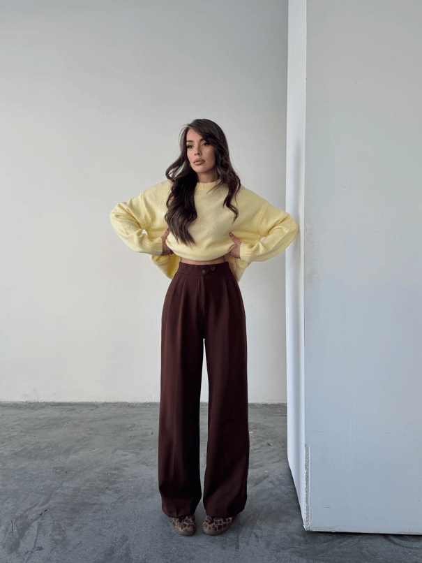 Kore Model Pantolon  - Acı kahve