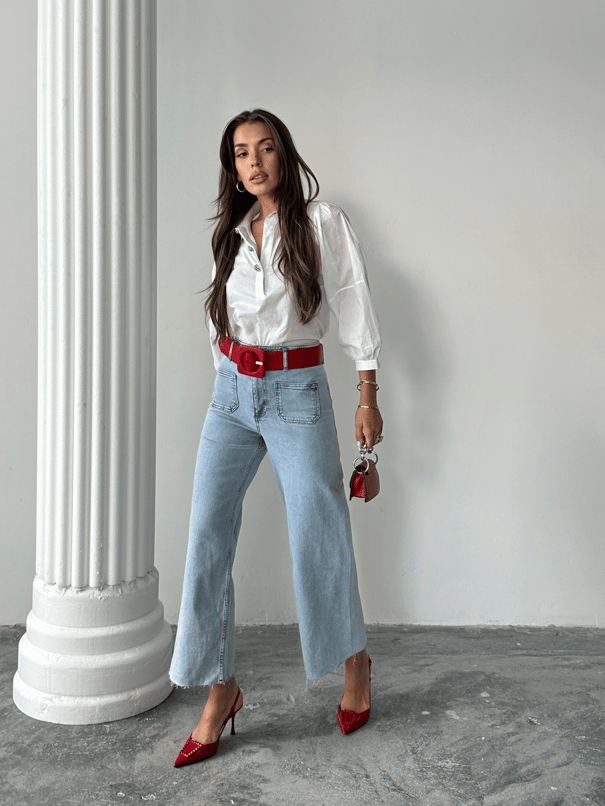Cepli Fit Palazzo - Buz Mavi