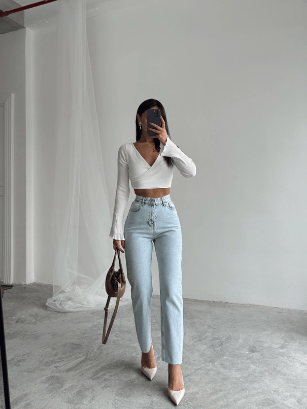Massimo Mom Fit Jean - Buz Mavi