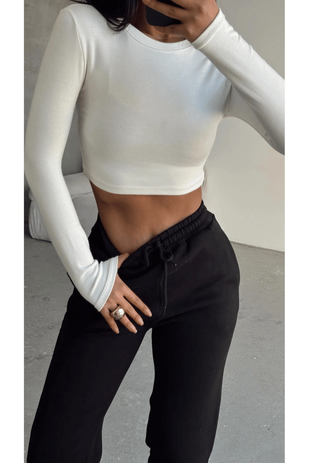 Bel Lastik Jogger Eşofman Siyah - Siyah