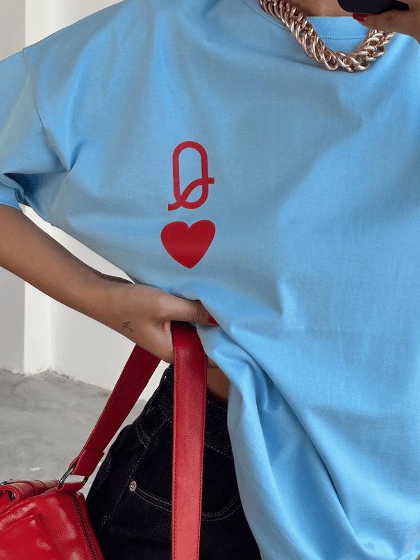 Love Q Basic Tshirt Bebe Mavi - Mavi