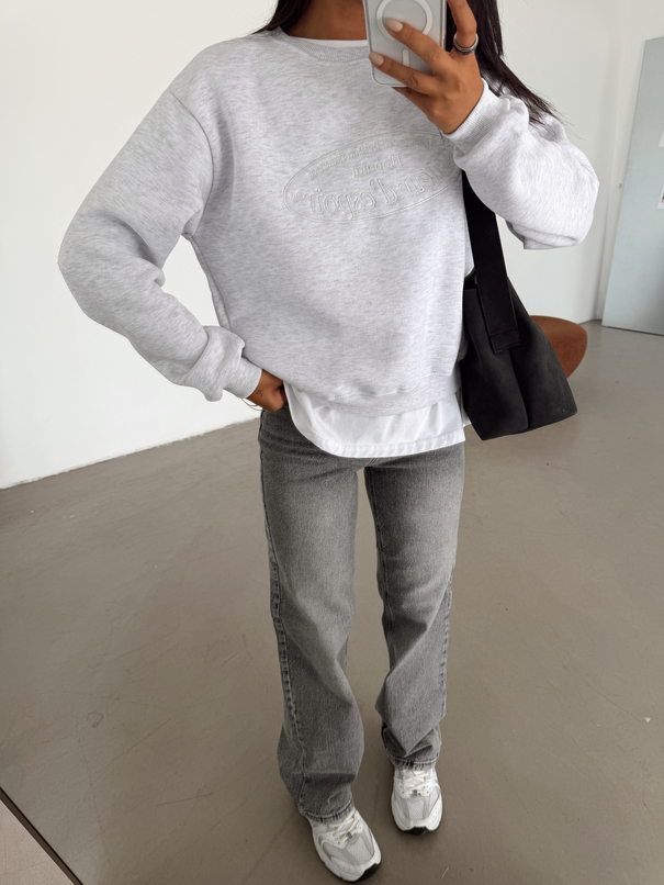 Hopeful Nakış Sweat - Gri