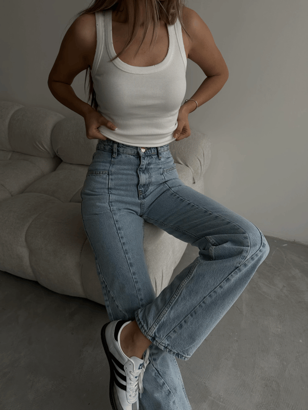 Liza Basic Crop Beyaz - Beyaz