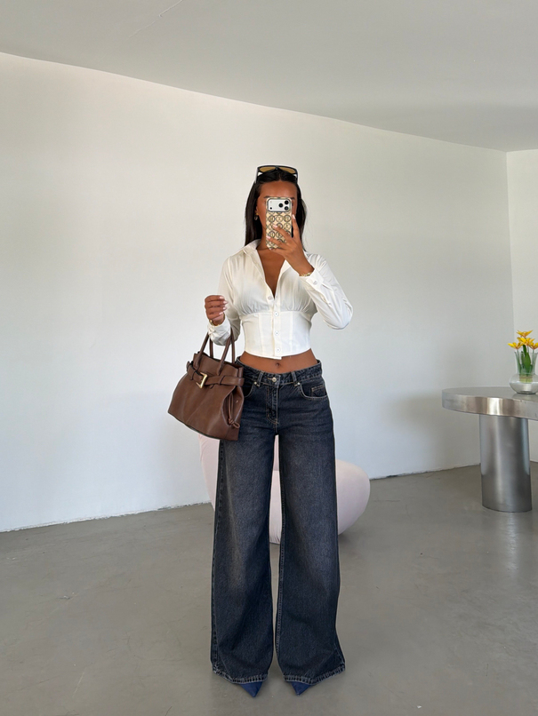 Ekstra Wide Leg Jean - Eskitme